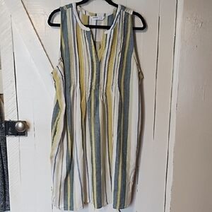 Sonoma VGC Size XXL Striped Sleeveless Shift Style Dress.